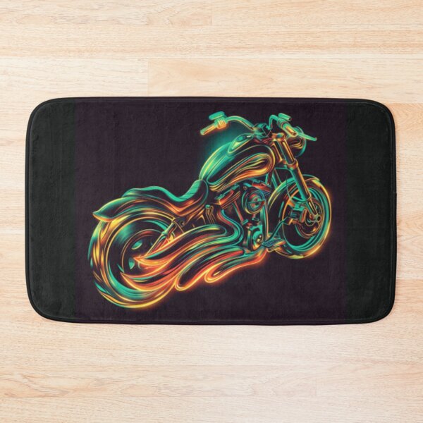 Item preview, Motorcycle in shimmering colors of fluorescent orange and green. designed and sold by cristina1001.