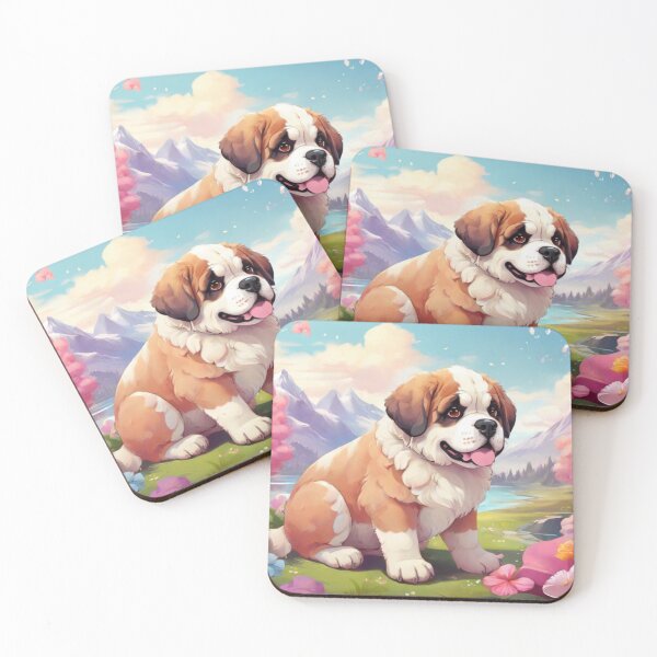 Item preview, Kawaii St Bernard Blossoms designed and sold by NeatThingLover.