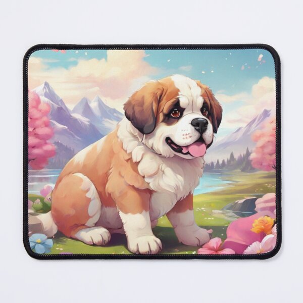 Item preview, Kawaii St Bernard Blossoms designed and sold by NeatThingLover.