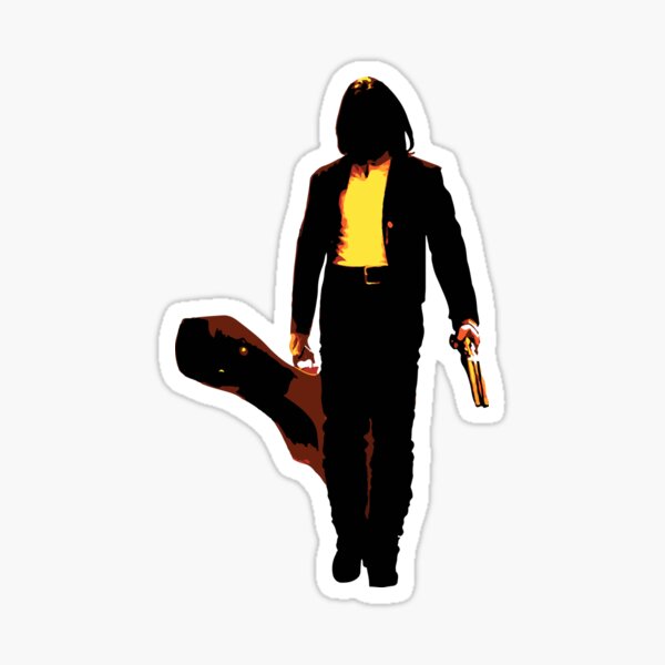 El Mariachi Guitarist With Acoustic Guitar Case Design Unique, Mexico, Mexican Gun Man Sticker