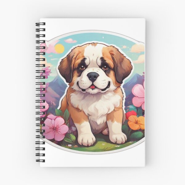 Item preview, Springtime Kawaii St Bernard designed and sold by NeatThingLover.