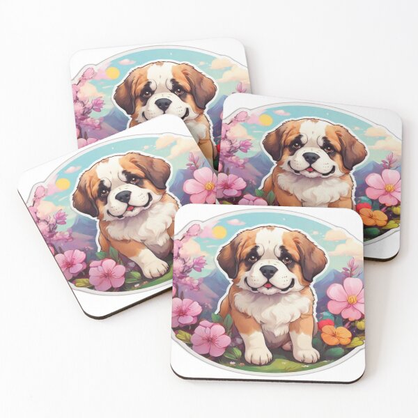 Item preview, Springtime Kawaii St Bernard designed and sold by NeatThingLover.