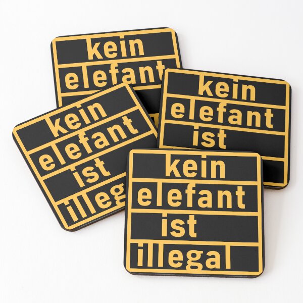 Item preview, "no elephant is illegal" German designed and sold by Decamegashop.