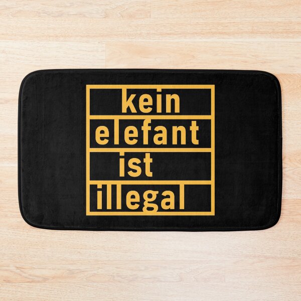 Item preview, "no elephant is illegal" German designed and sold by Decamegashop.