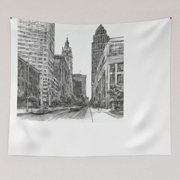Item preview, Fine Line Drawing of the New York Cityscape  designed and sold by jessicaleah15.