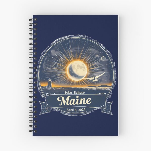 Item preview, Maine 2024 Solar Eclipse Vintage Design designed and sold by David Balzen.