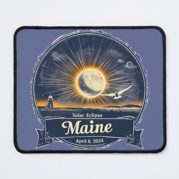 Item preview, Maine 2024 Solar Eclipse Vintage Design designed and sold by David Balzen.