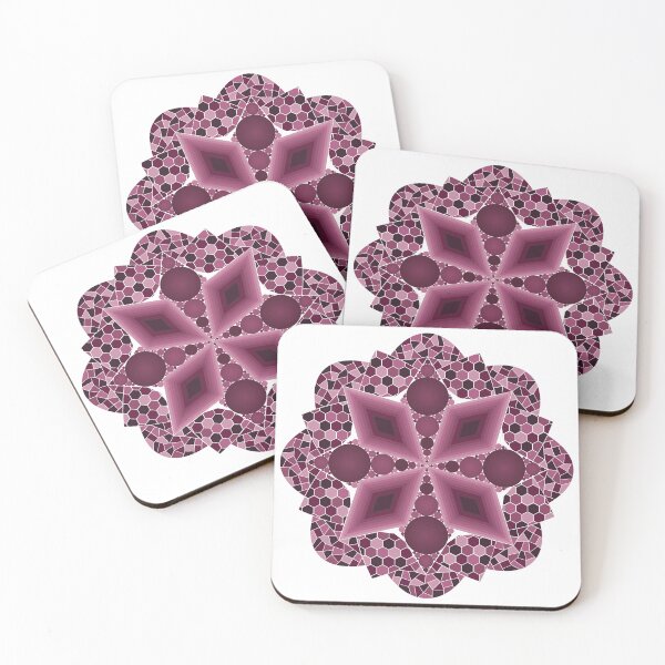 Item preview, Dark Pink Geometric Flower With Shaded Center designed and sold by DHTDesigns.