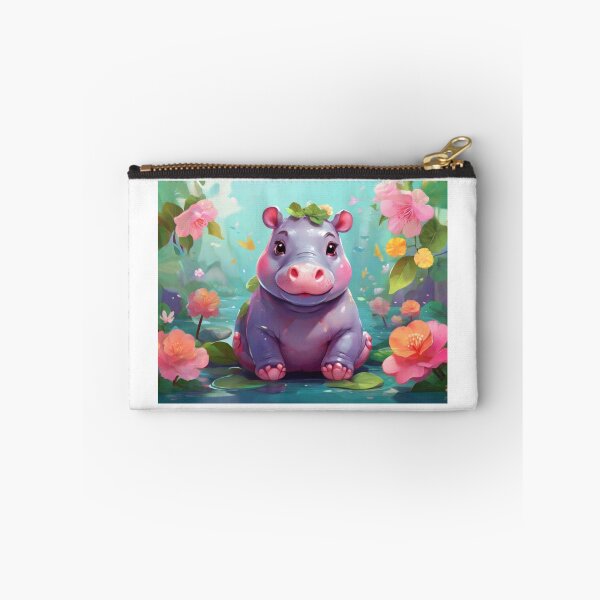 Item preview, Kawaii Hippo Blossoms designed and sold by NeatThingLover.