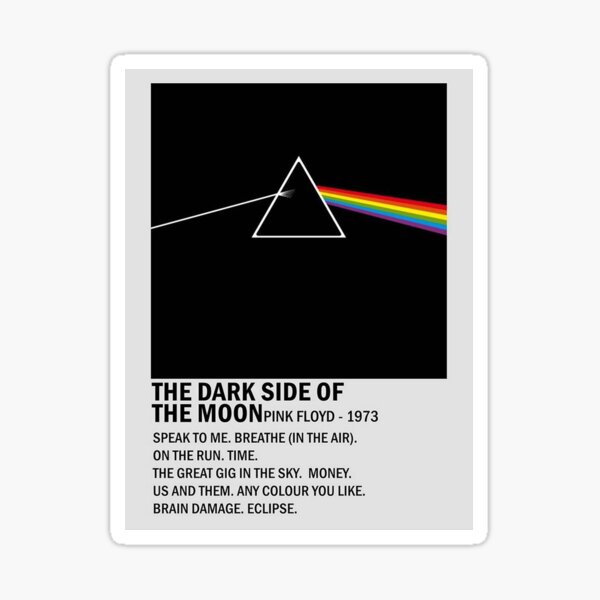 Item preview, The Dark Side Of The Moon - PiinkFloyd List Album Songs || 002 designed and sold by KayliLangos.