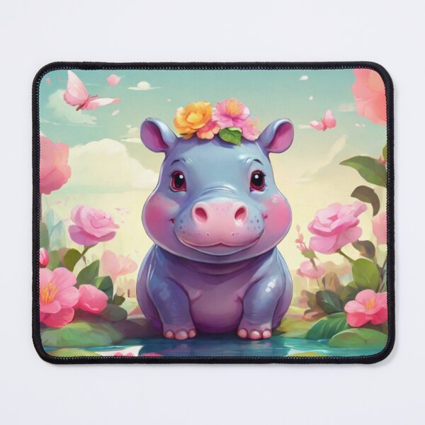 Item preview, Spring Kawaii Hippo designed and sold by NeatThingLover.