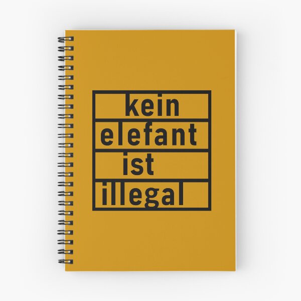 Item preview, "no elephant is illegal" German designed and sold by Decamegashop.