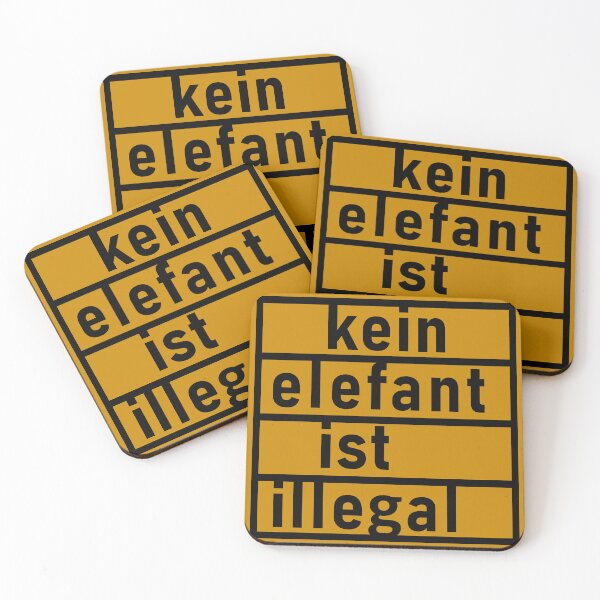 Item preview, "no elephant is illegal" German designed and sold by Decamegashop.
