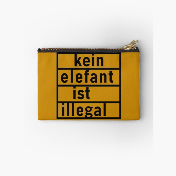 Item preview, "no elephant is illegal" German designed and sold by Decamegashop.
