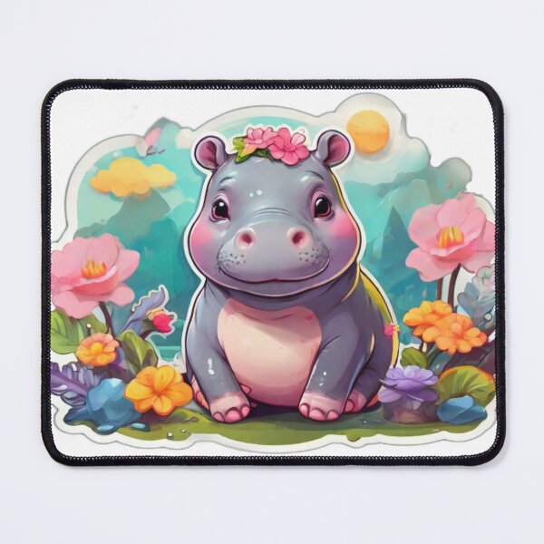 Item preview, Springtime Kawaii Hippo designed and sold by NeatThingLover.