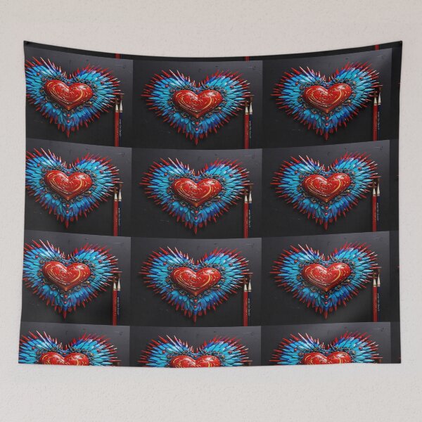 Item preview, Corazón de pinceles designed and sold by Sam & Fam.