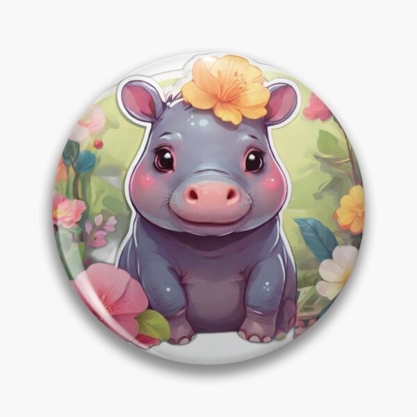 Item preview, Spring Hippo Blossoms designed and sold by NeatThingLover.