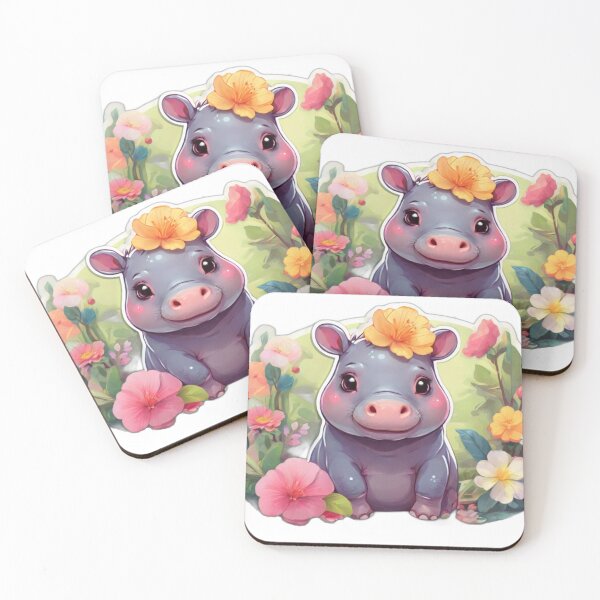 Item preview, Spring Hippo Blossoms designed and sold by NeatThingLover.