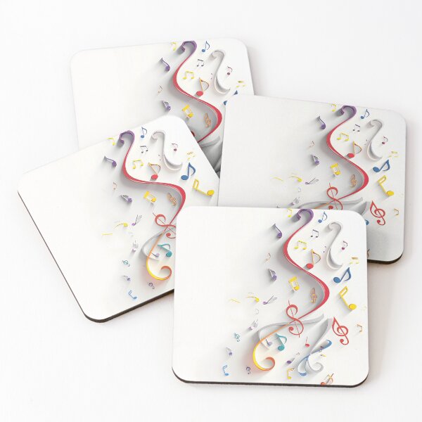 Item preview, 3-Dimensional music note collage print designed and sold by dcrc.