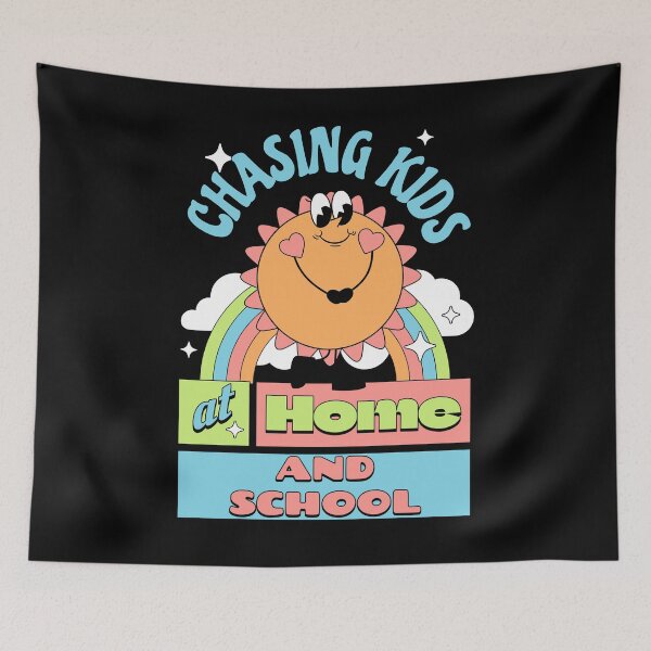 Item preview, Chasing Kids At School And Home Teacher Mom designed and sold by DomTeesHaven.