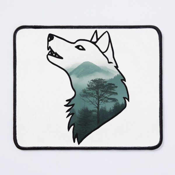 Item preview, Wolf outline designed and sold by Tajdi.