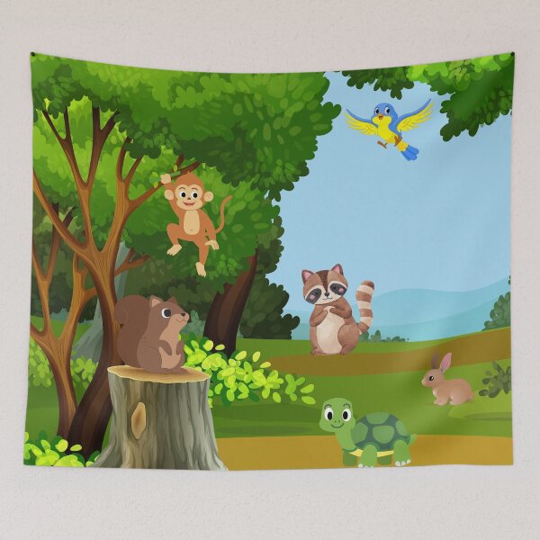 Item preview, Cute Animals in the Forest designed and sold by tomorrowsart.