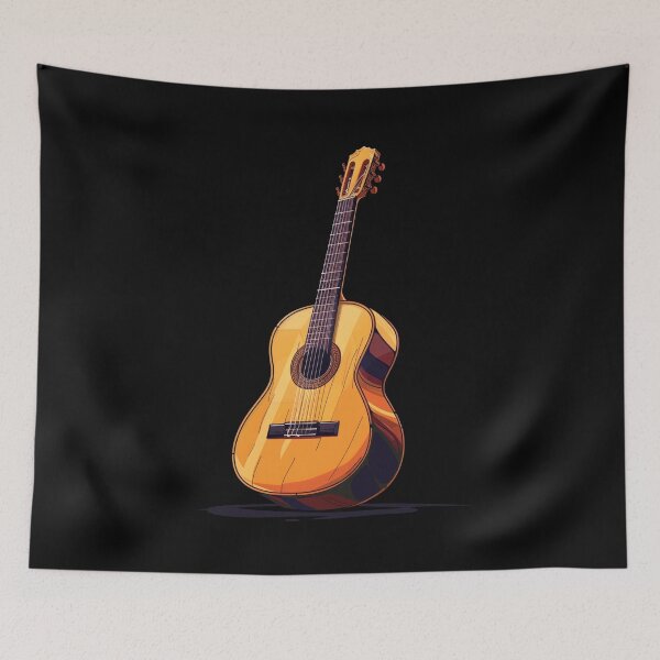 Item preview, classical guitar drawing artwork designed and sold by gut2000.