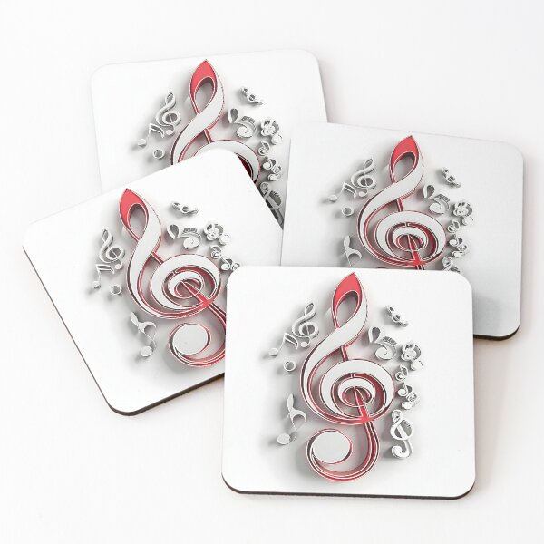 Item preview, 3 dimensional music note collage print designed and sold by dcrc.