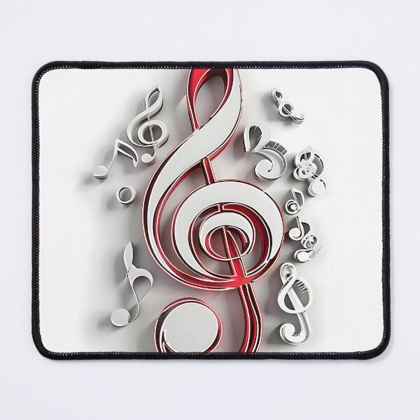 Item preview, 3 dimensional music note collage print designed and sold by dcrc.