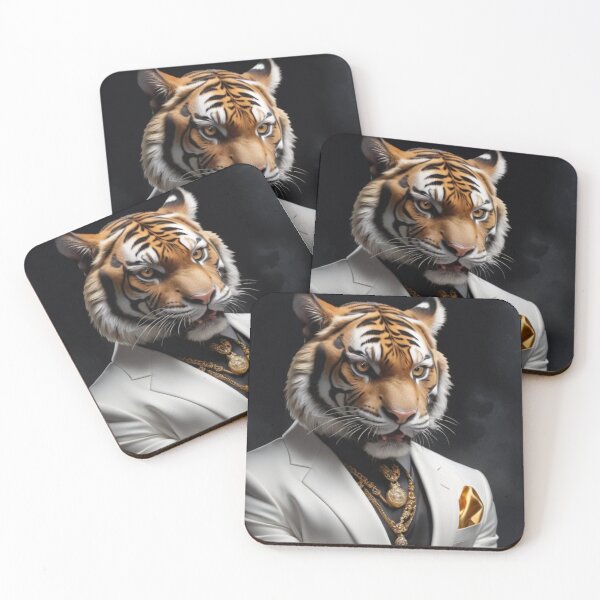 Item preview, Gold Tiger in White Suit  designed and sold by Lazoni.