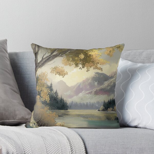 Item preview, Mountain Lake Landscape Artwork designed and sold by CampfireCove.