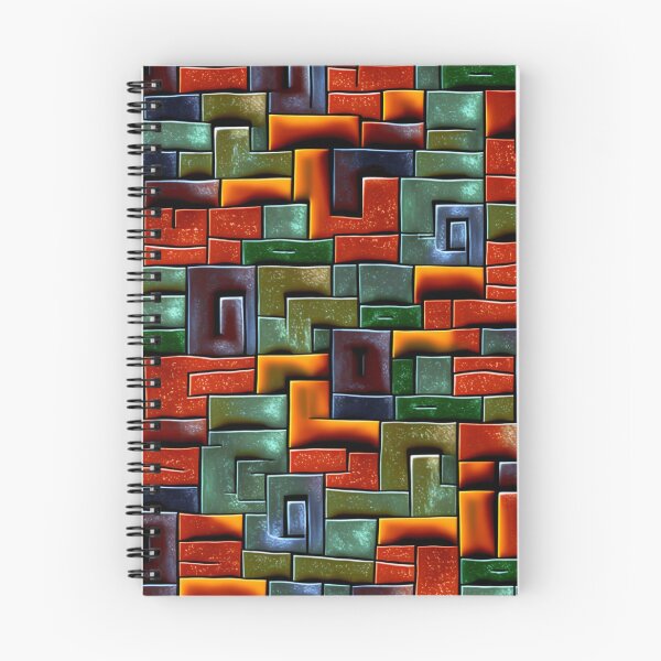 Item preview, Fantasy pattern geometric yellow green orange blue colorful surfaces designed and sold by G-M-Designs.