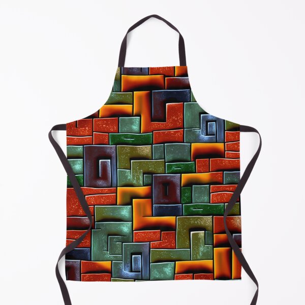 Item preview, Fantasy pattern geometric yellow green orange blue colorful surfaces designed and sold by G-M-Designs.