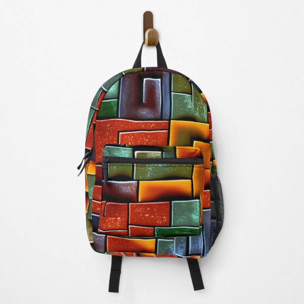 Item preview, Fantasy pattern geometric yellow green orange blue colorful surfaces designed and sold by G-M-Designs.