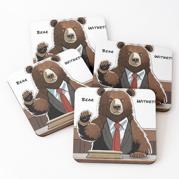 Item preview, Bear Witness - A Bear Testifying in Court Cartoon  designed and sold by thebigleebowski.