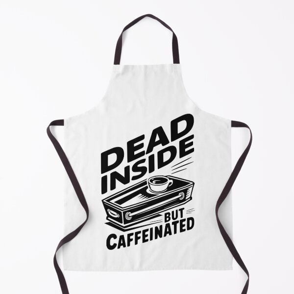 Item preview, Dead Inside But Caffeinated! Funny Coffee Black And White designed and sold by PMCreative.
