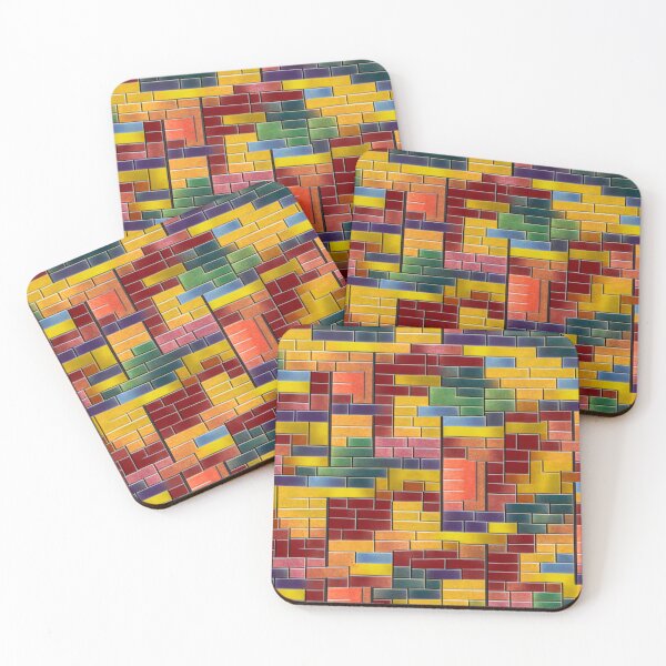 Item preview, Fantasy pattern geometric boxes black orange grey colorful designed and sold by G-M-Designs.