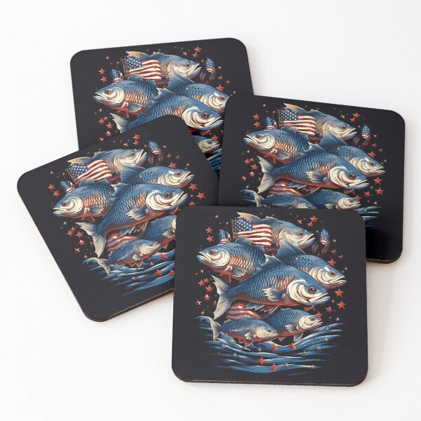 Item preview, "Stylized American Flag Fish" designed and sold by Art-Vortex-fr.