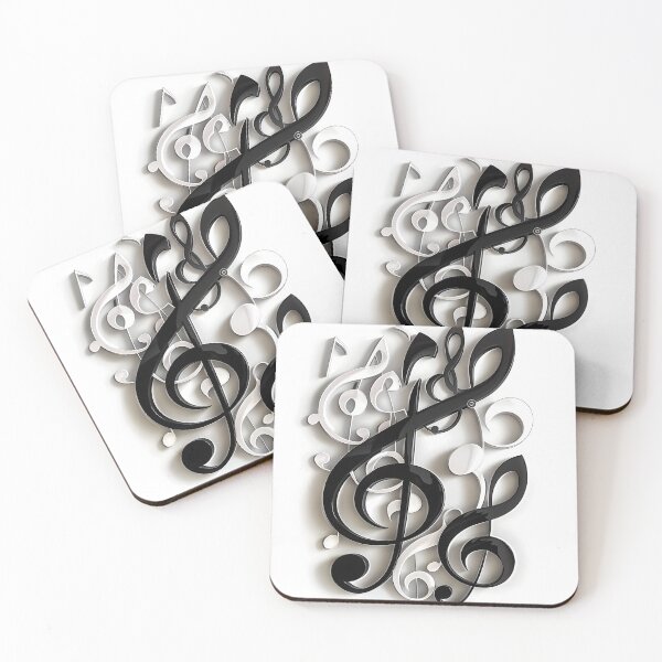 Item preview, 3 dimensional music note collage print designed and sold by dcrc.