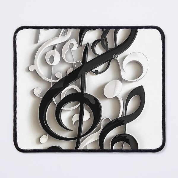 Item preview, 3 dimensional music note collage print designed and sold by dcrc.