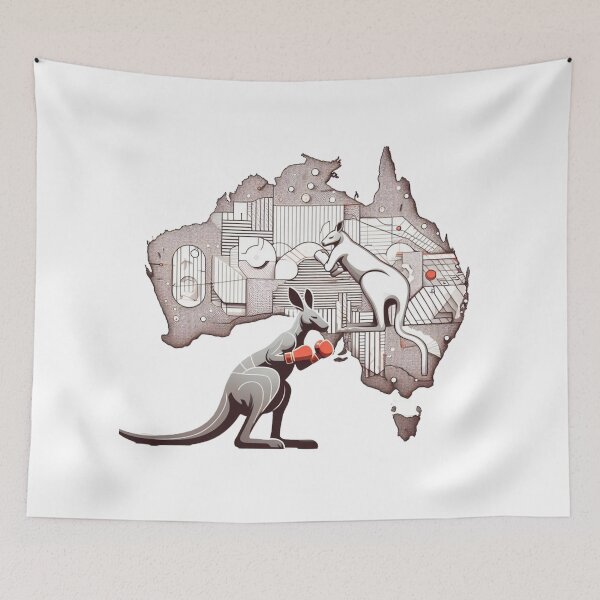 Item preview, boxing kangaroo aussie boxing gloves Minimalist  designed and sold by Martial-Art-23.