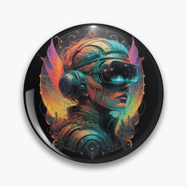 Artikelvorschau, Frau mit Computerspielbrille entworfen und verkauft von MagelliShop.