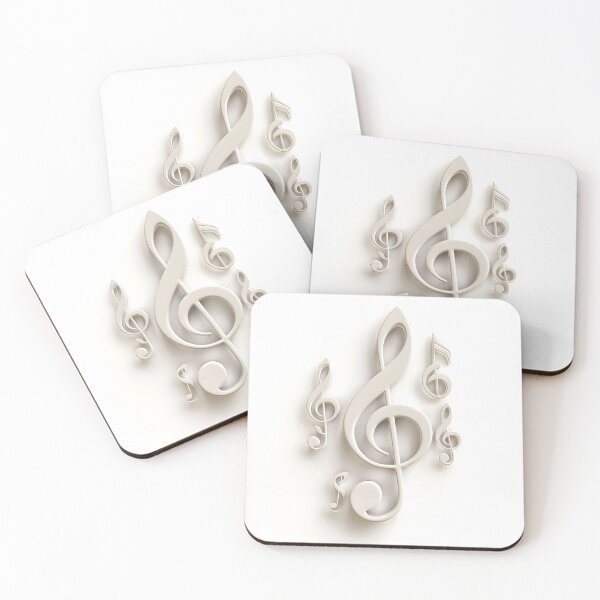 Item preview, 3 dimensional music note collage print designed and sold by dcrc.