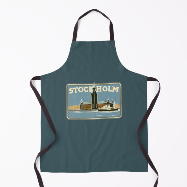 Item preview, Stockholm, Sverige, Stadshuset, Sweden Vintage Travel Decal Sticker designed and sold by Gör Sverige Lagom Igen.