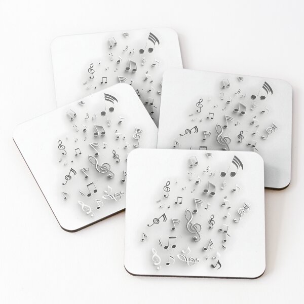 Item preview, 3 dimensional music note collage print designed and sold by dcrc.