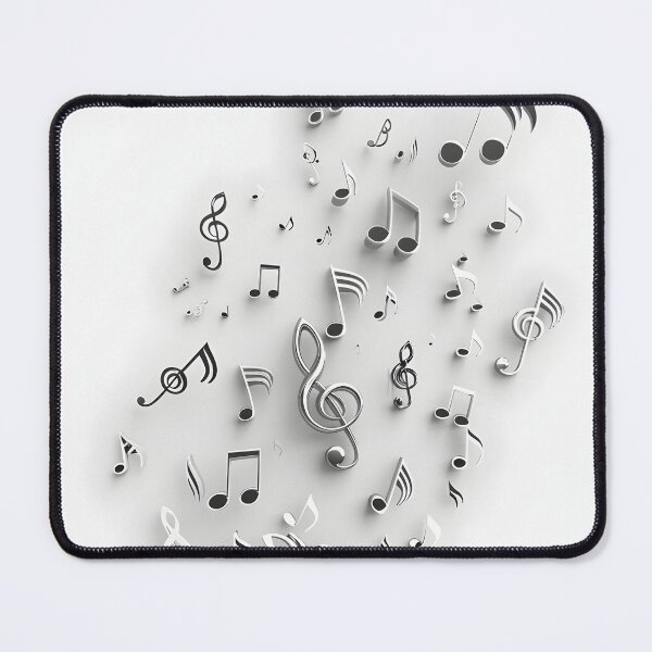 Item preview, 3 dimensional music note collage print designed and sold by dcrc.