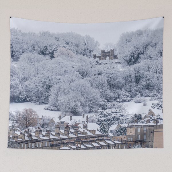 Item preview, Snow Scenery of the Skyline and Sham Castle of cotswold city Bath designed and sold by Rowena Ko.