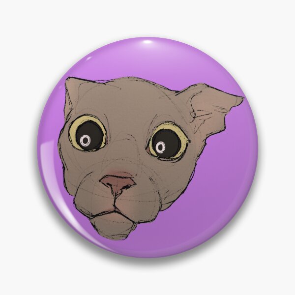 Item preview, Shocked cat meme /purple background designed and sold by NessTheArtist.