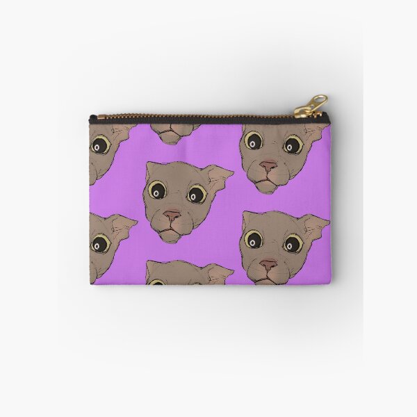 Item preview, Shocked cat meme /purple background designed and sold by NessTheArtist.
