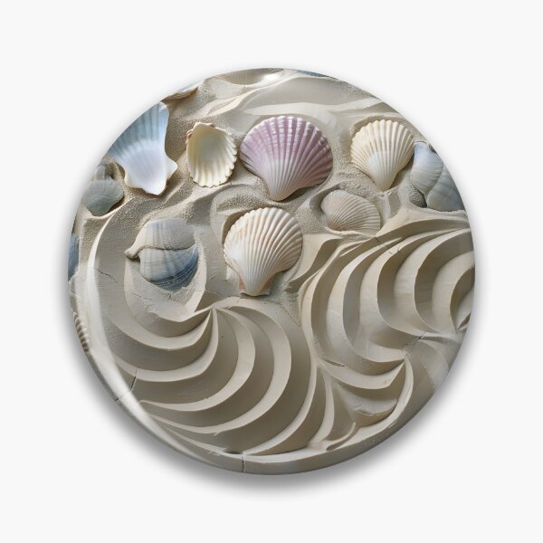 Item preview, Seashell beach decorative design print designed and sold by dcrc.